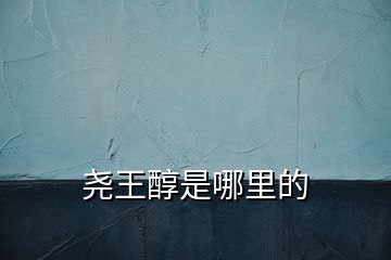 尧王醇是哪里的