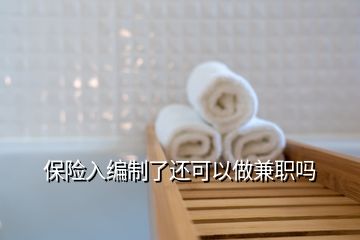 保险入编制了还可以做兼职吗