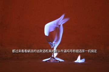 都过来看看蜗派的这款酒柜真的那么牛逼吗号称烟酒茶一机搞定