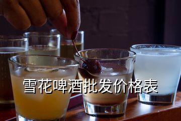 雪花啤酒批发价格表