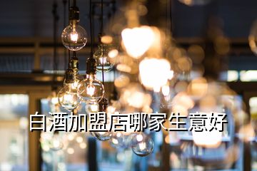 白酒加盟店哪家生意好