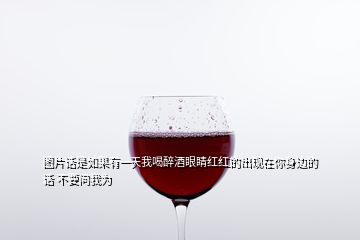 图片话是如果有一天我喝醉酒眼睛红红的出现在你身边的话 不要问我为