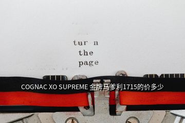 COGNAC XO SUPREME 金牌马爹利1715的价多少