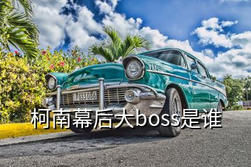 柯南幕后大boss是谁