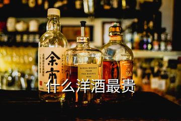 什么洋酒最贵