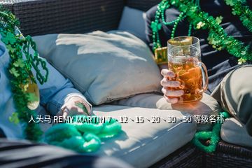 人头马 REMY MARTIN 7丶12丶15丶20丶30丶50 等级名称