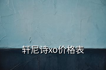 轩尼诗xo价格表