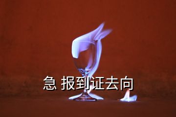 急 报到证去向