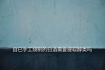 自已手工烧制的白酒需要提取醇类吗