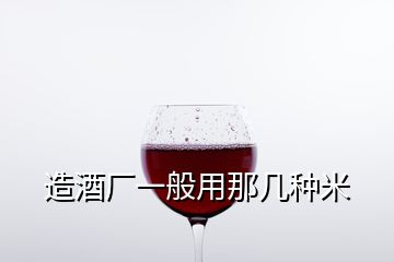 造酒厂一般用那几种米