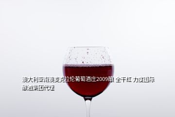 澳大利亚南澳麦克拉伦葡萄酒庄2009酿 全干红 力度国际酿酒集团代理