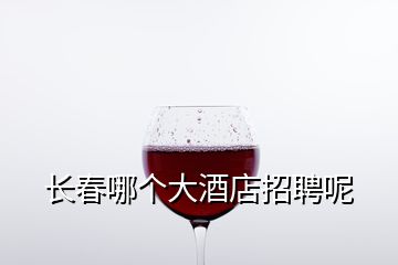 长春哪个大酒店招聘呢