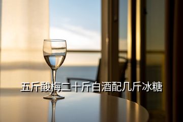 五斤酸梅二十斤白酒配几斤冰糖