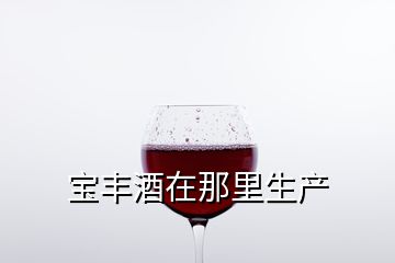 宝丰酒在那里生产