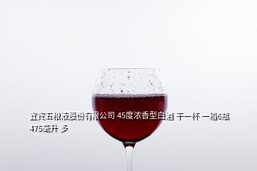 宜宾五粮液股份有限公司 45度浓香型白酒 干一杯 一箱6瓶475毫升 多