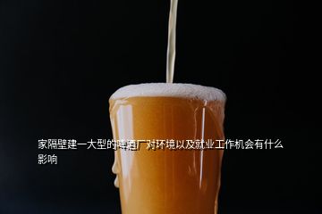 家隔壁建一大型的啤酒厂对环境以及就业工作机会有什么影响