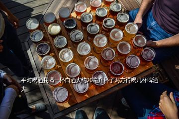 平时喝酒我喝一杯白酒大约20毫升杯子对方得喝几杯啤酒大