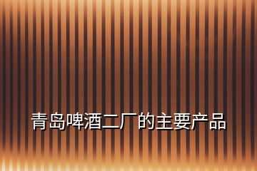 青岛啤酒二厂的主要产品