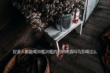 好多人都能喝30瓶20瓶的有种啤酒叫乌苏喝过么