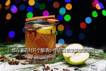 想在家农村开个酿酒小作坊需要加盟加盟商吗