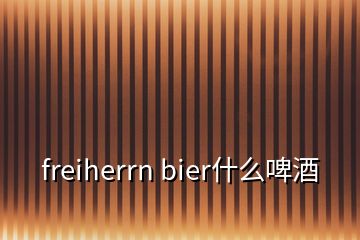 freiherrn bier什么啤酒