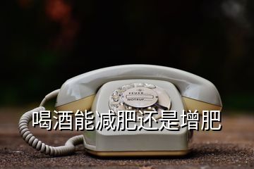 喝酒能减肥还是增肥