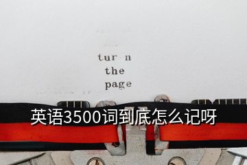 英语3500词到底怎么记呀