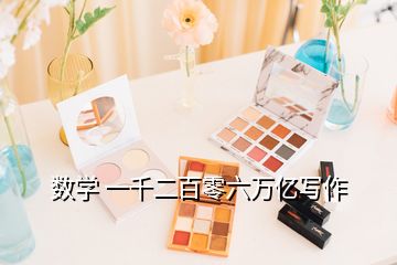 数学 一千二百零六万亿写作