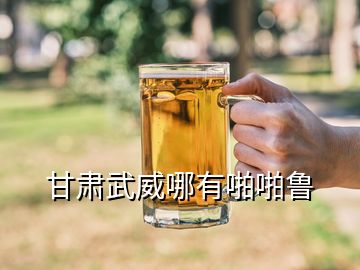 甘肃武威哪有啪啪鲁