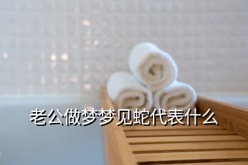 老公做梦梦见蛇代表什么