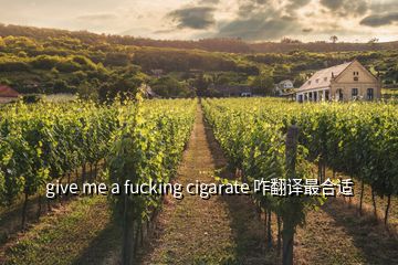 give me a fucking cigarate 咋翻译最合适