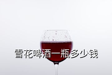 雪花啤酒一瓶多少钱