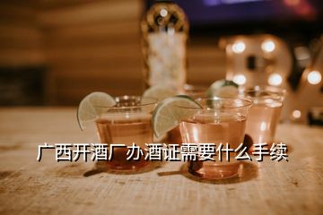 广西开酒厂办酒证需要什么手续