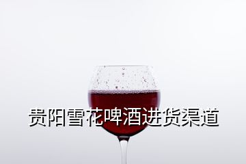 贵阳雪花啤酒进货渠道