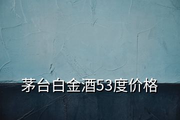 茅台白金酒53度价格