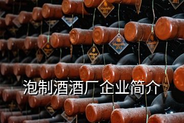 泡制酒酒厂企业简介