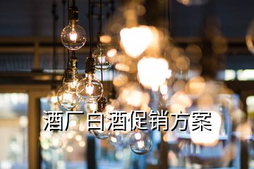 酒厂白酒促销方案