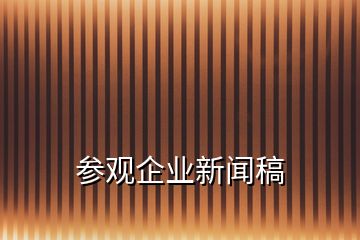 参观企业新闻稿