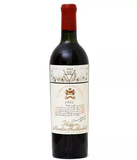 1945年木桐酒庄红葡萄酒:全球仅存极少数量，是值得收藏的珍品