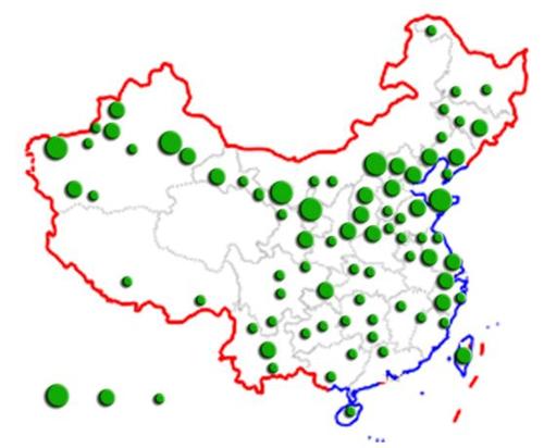 中国葡萄酒产区分布